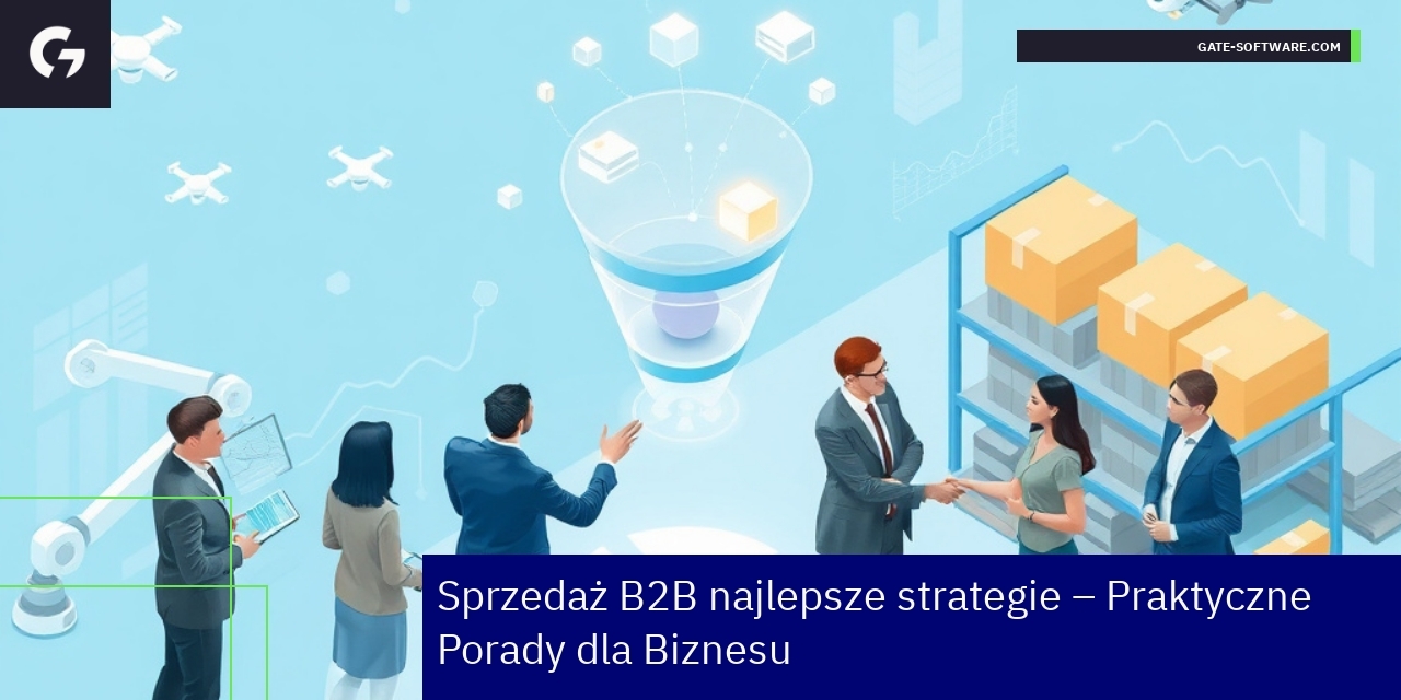 Ilustracja procesu sprzedaży, prognoz i wsparcia B2B