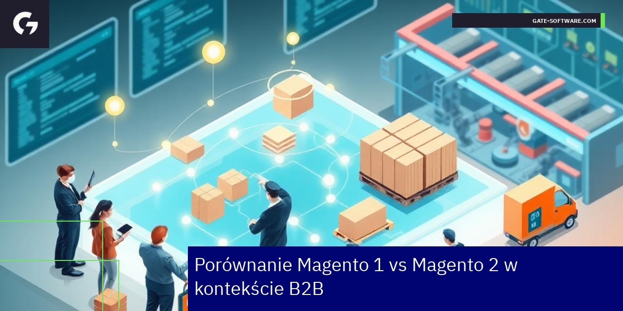 Schemat porównujący Magento 1 oraz Magento 2