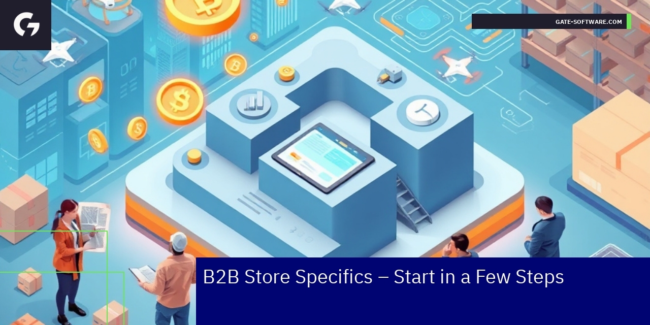 Business professionals discussing e-commerce platform