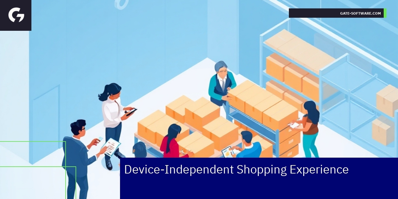 B2B shopping interface with multi-device access