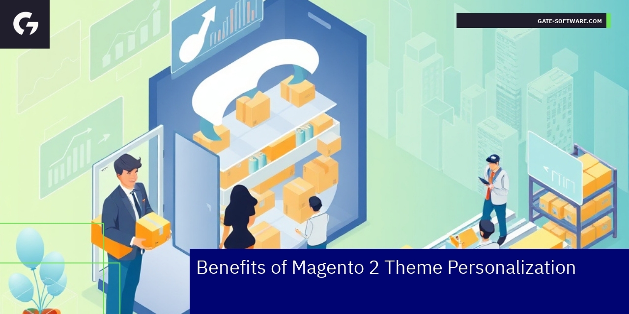 Illustration showing Magento 2 theme customization benefits