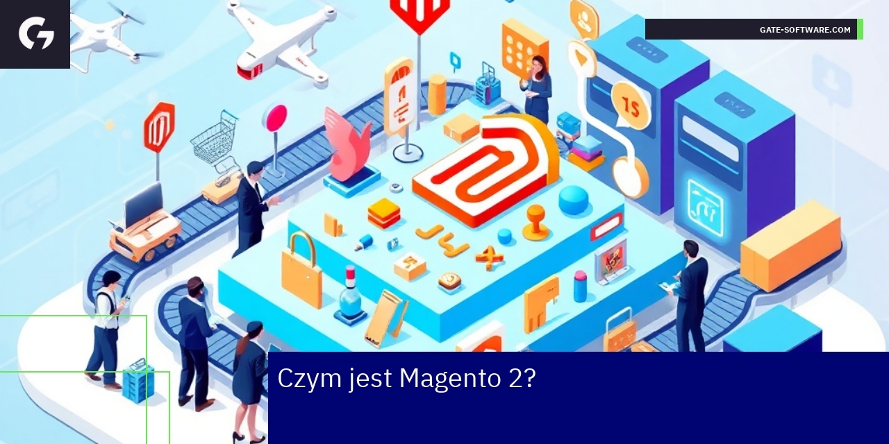 Interfejs sklepu Magento 2 na ekranie komputera