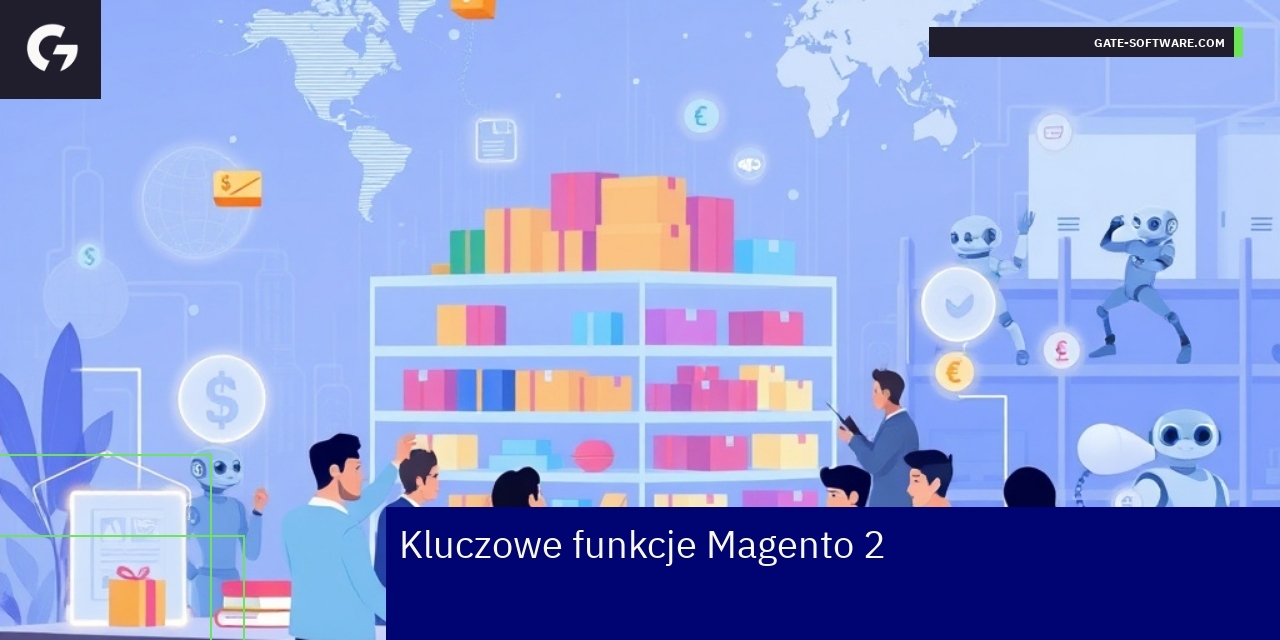 Kluczowe funkcje platformy Magento 2 dla B2B Schemat kluczowych funkcji Magento 2 platformy