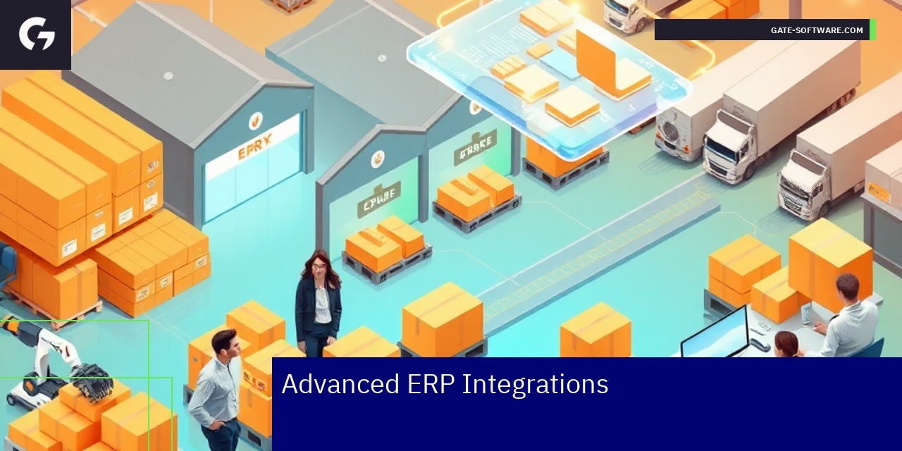 Diagram showing ERP system linking multiple B2B stores