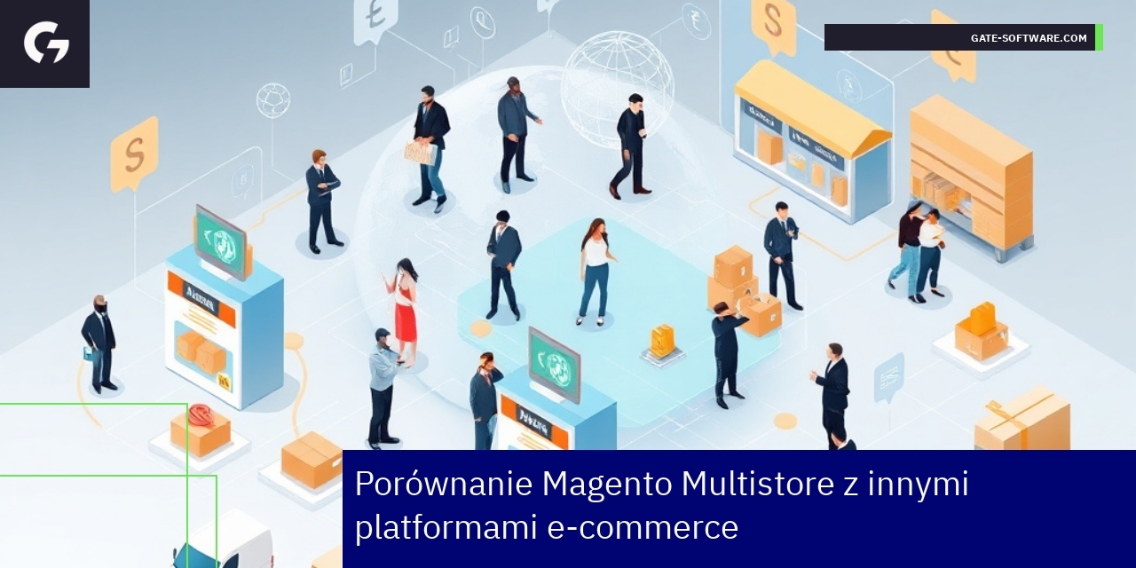 Diagram porównujący Magento z innymi platformami e-commerce