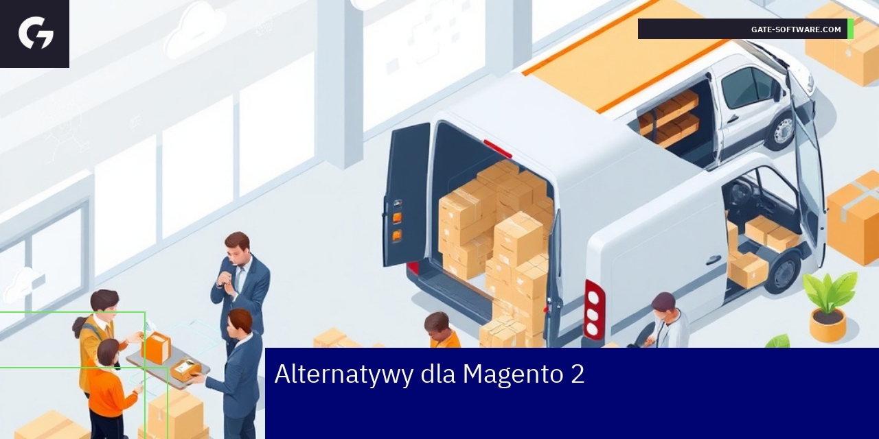 Porównanie platform e-commerce dla biznesu Porównanie logotypów platform e-commerce na tle