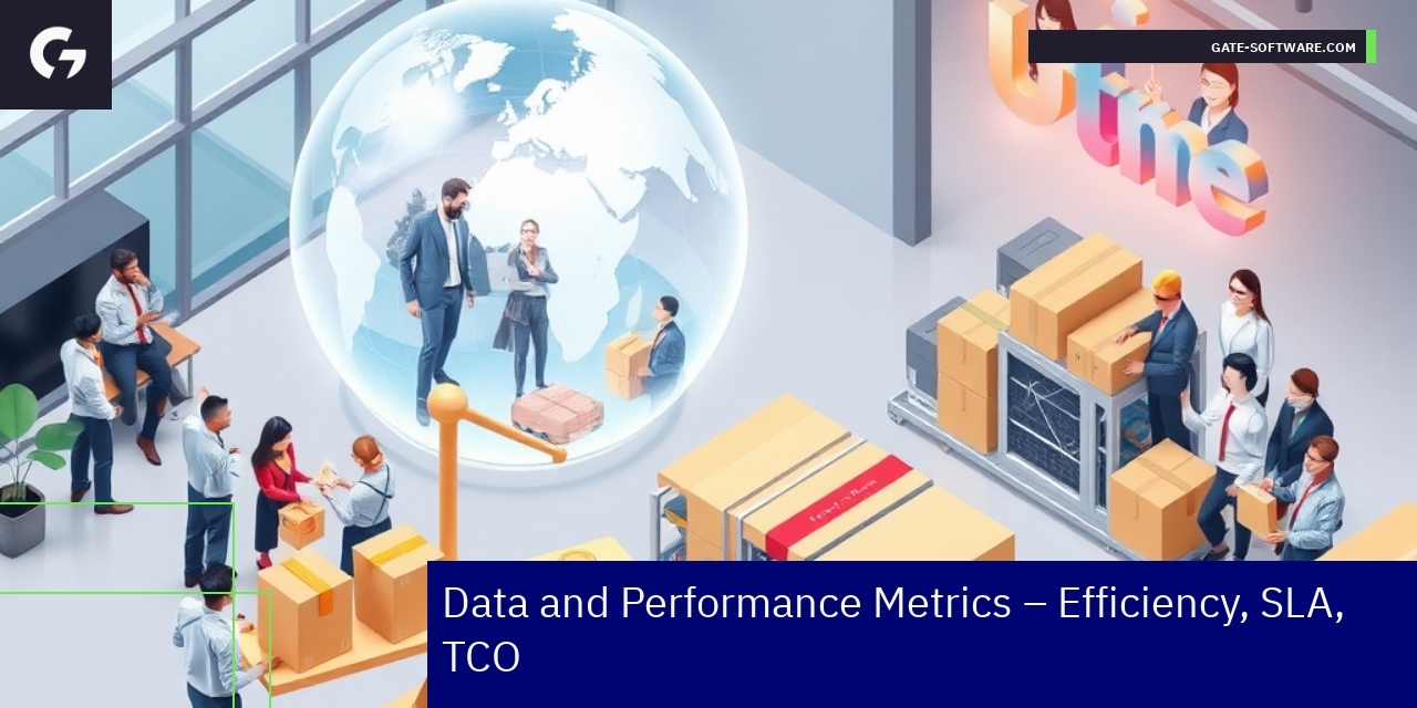 Charts showing project timing, delivery rate, and cost reduction