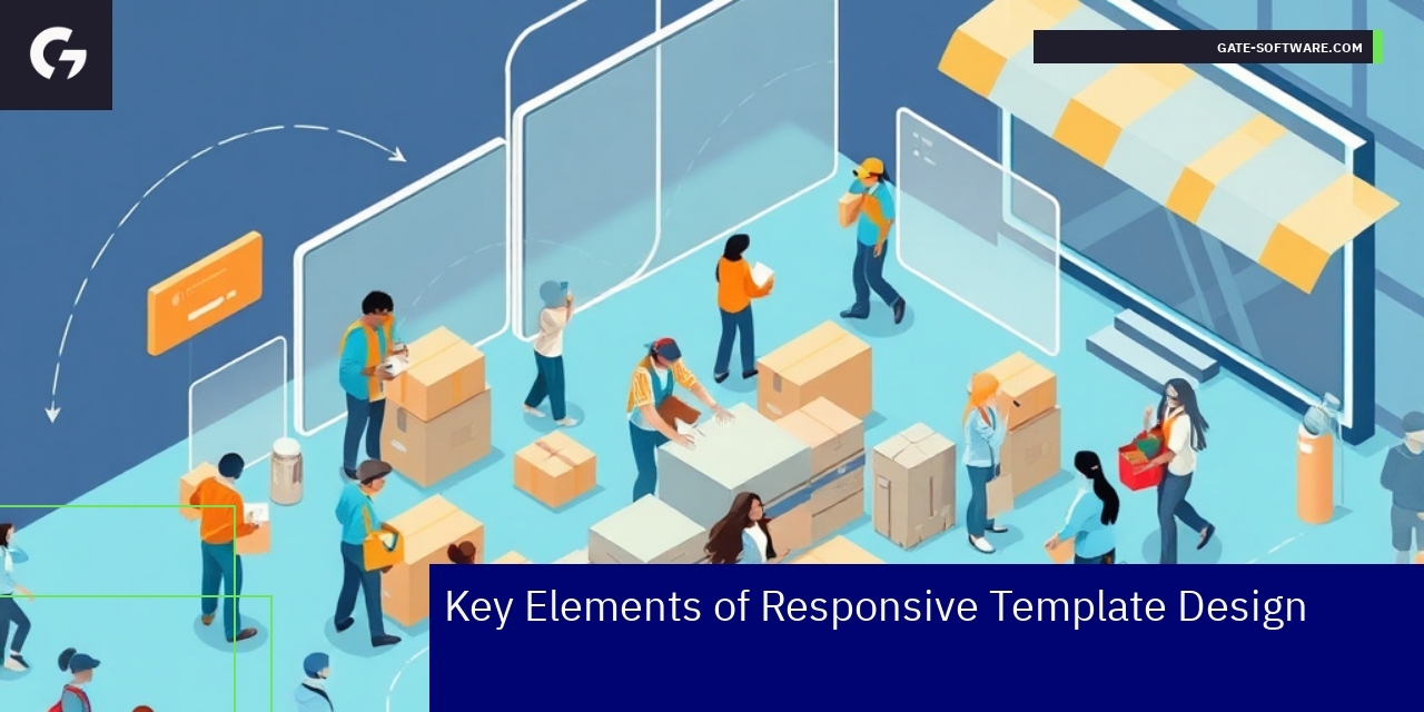 Responsive template design with breakpoints and images