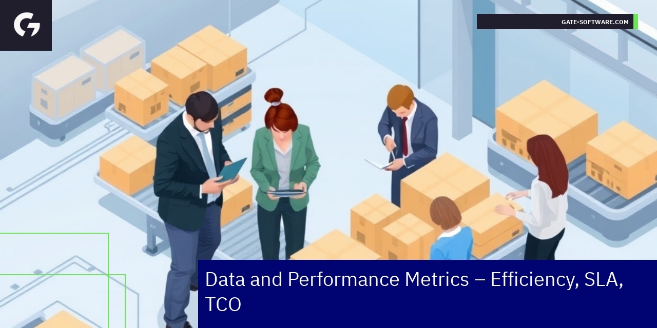 Gate-Software B2B Operational Metrics Chart showing efficiency and uptime metrics