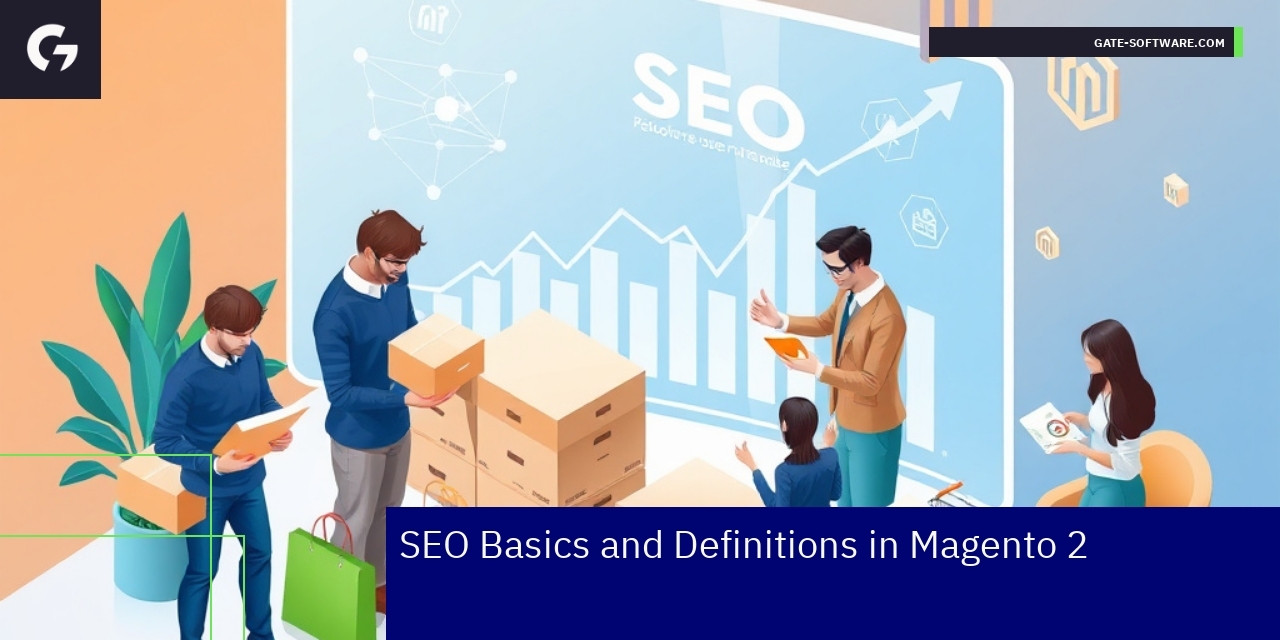 Magento 2 SEO graph with terms and performance metrics