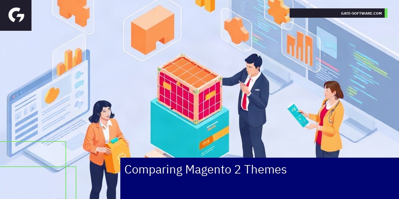 Magento 2 Theme Comparison and Performance Graph showing Magento 2 themes and performance metrics