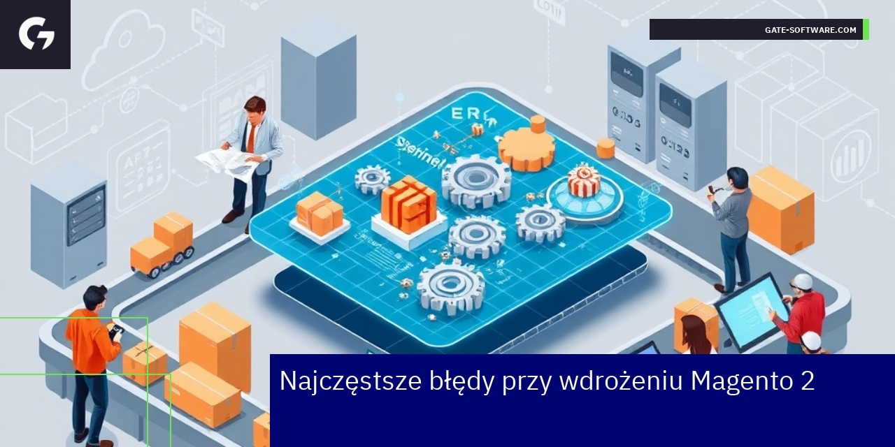 Najczęstsze błędy przy wdrożeniu Magento 2 B2B Diagram błędów wdrożeniowych Magento 2 w B2B