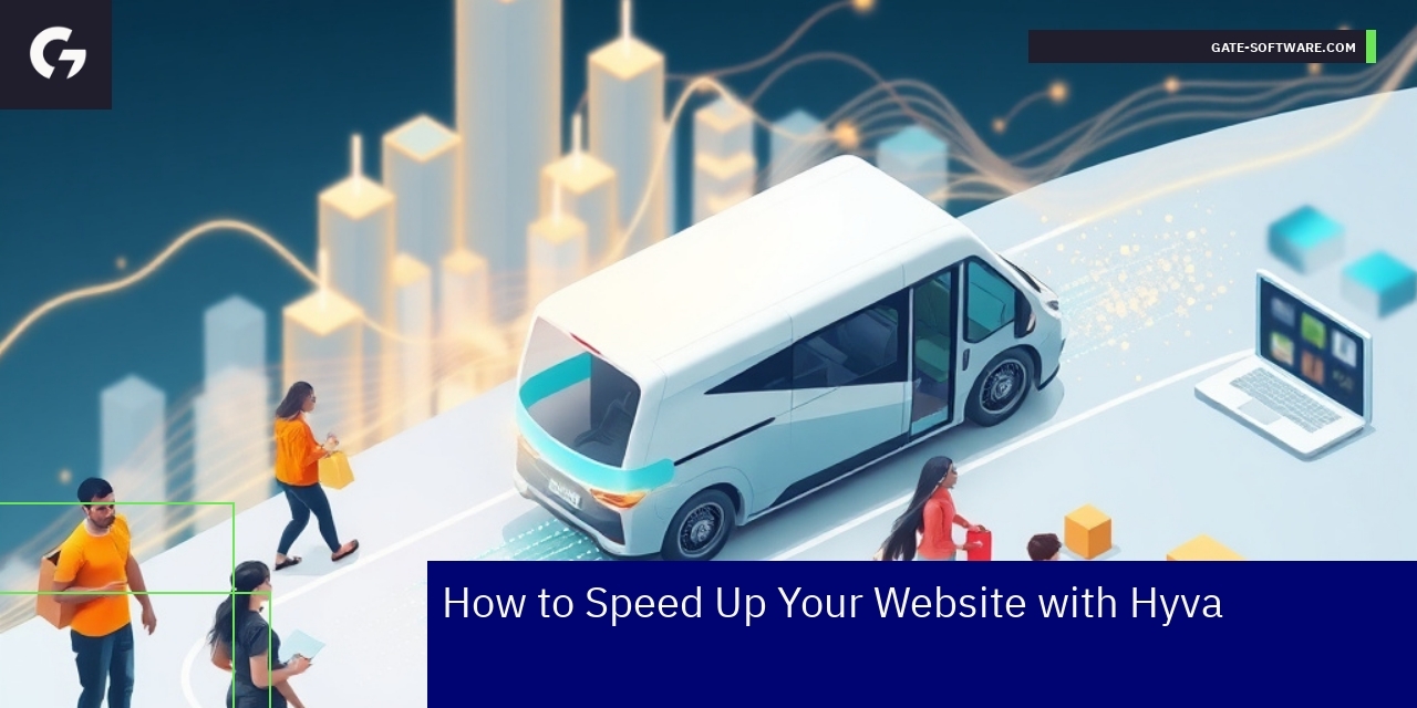Magento speed optimization concept with charts