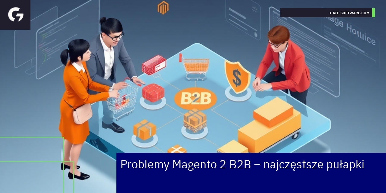 Schemat problemów i rozwiązań Magento 2 B2B