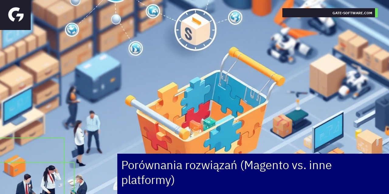Schemat zalet i wad platformy Magento