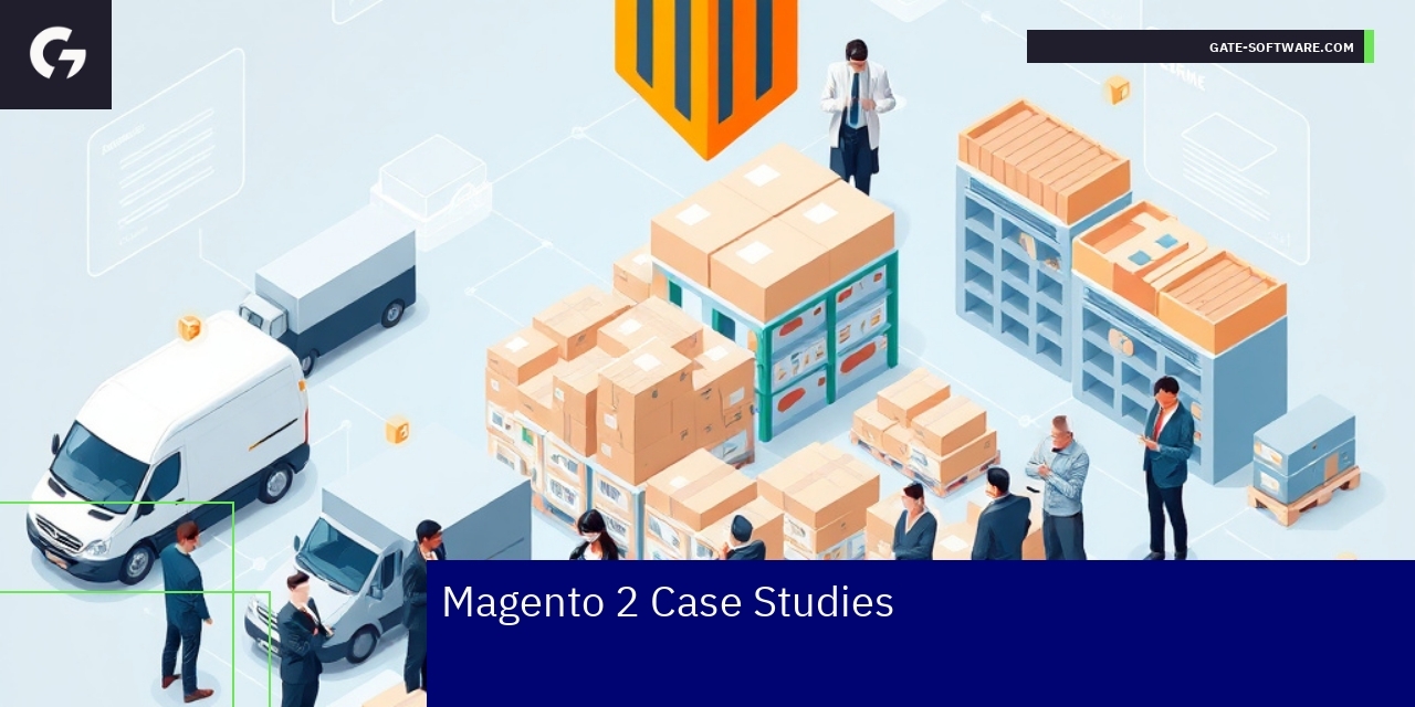 Diagram showing Magento 2 B2B migration and growth factors