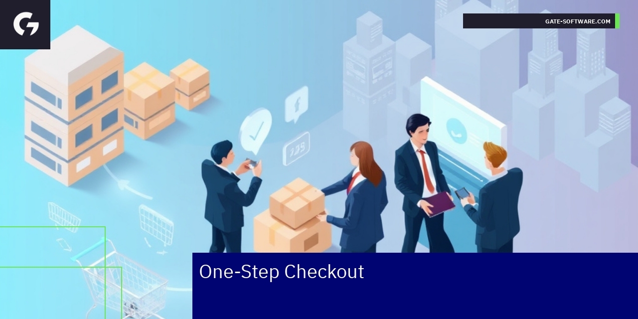 Illustration of streamlined one-step checkout process