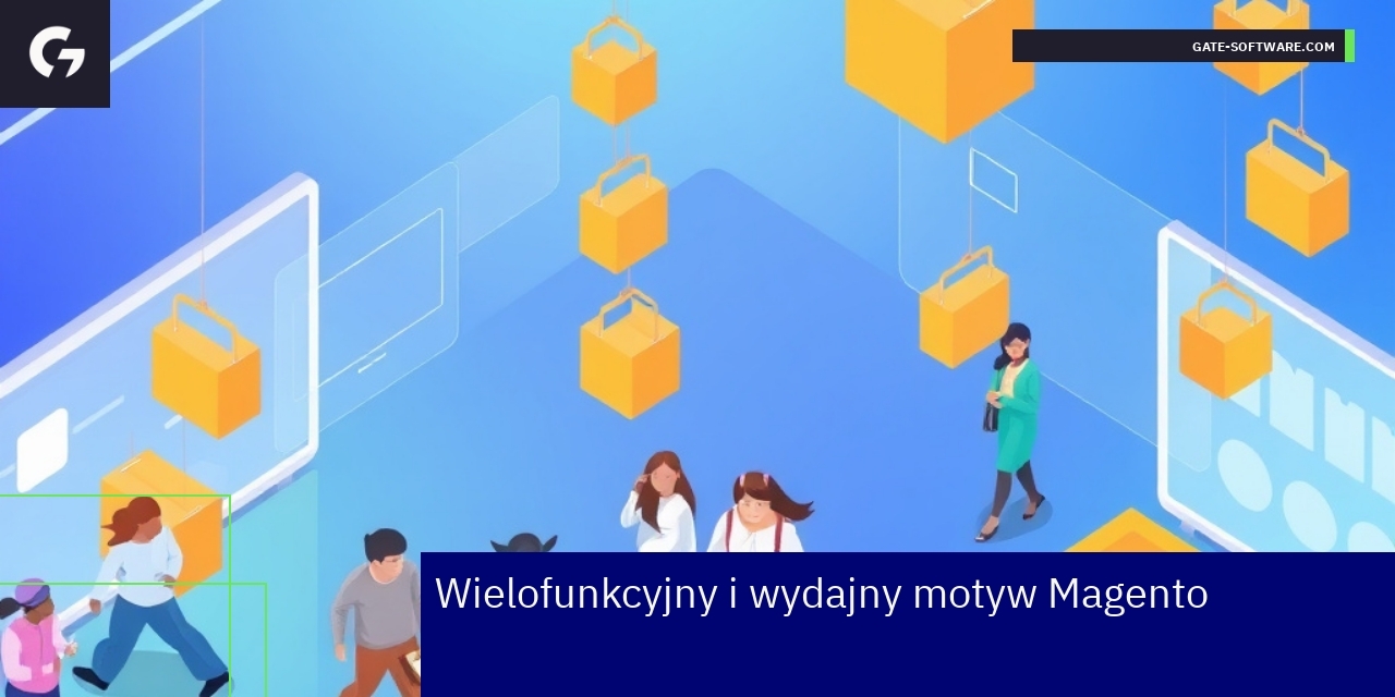 Schemat pokazujący motyw Magento i urządzenia mobilne