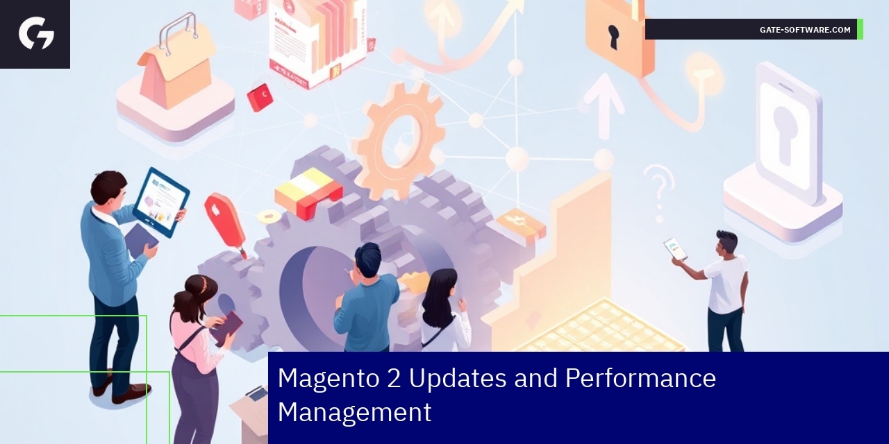 Magento 2 Performance and SEO Management Magento 2 dashboard with performance and SEO metrics