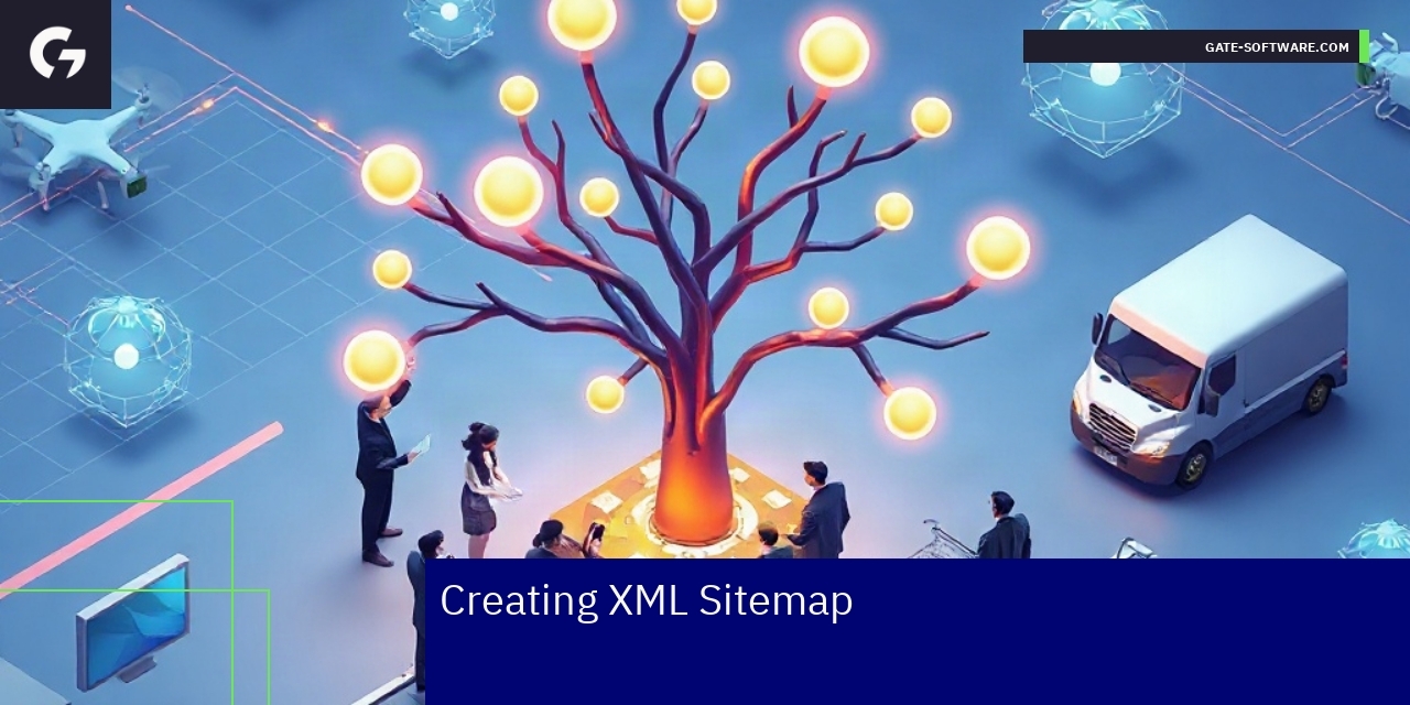 Diagram of XML sitemap structure and automation