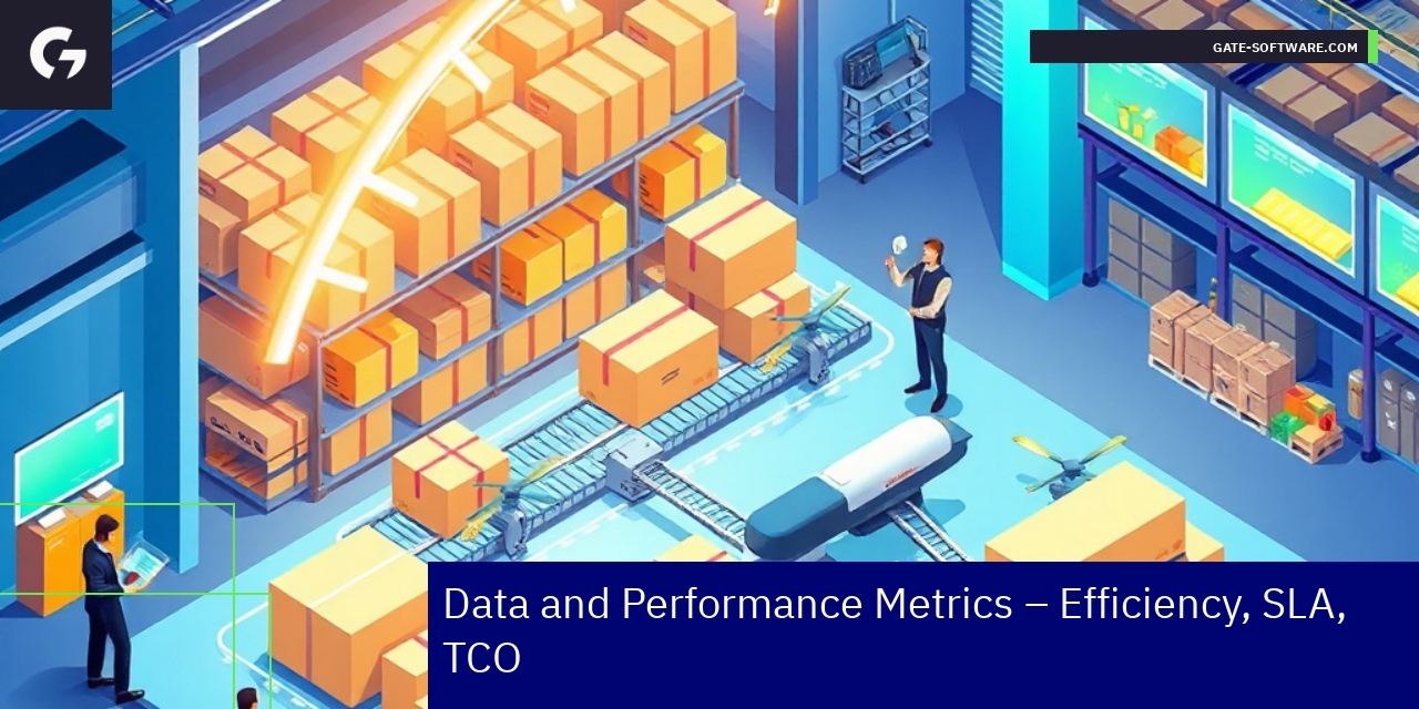 Graphs showing efficiency, SLA, and client metrics