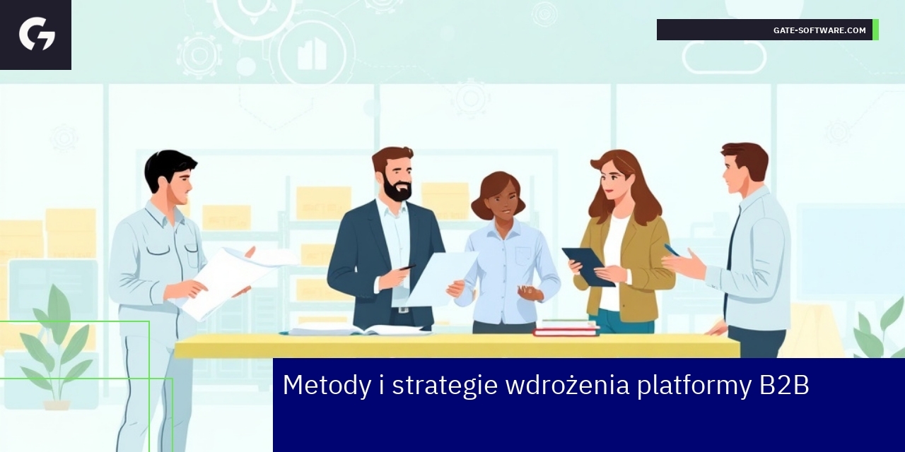 Strategie skutecznego wdrożenia platformy B2B Wykres ilustrujący etapy wdrożenia platformy B2B