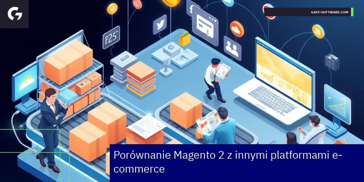Interfejs platformy Magento 2 na ekranie komputera