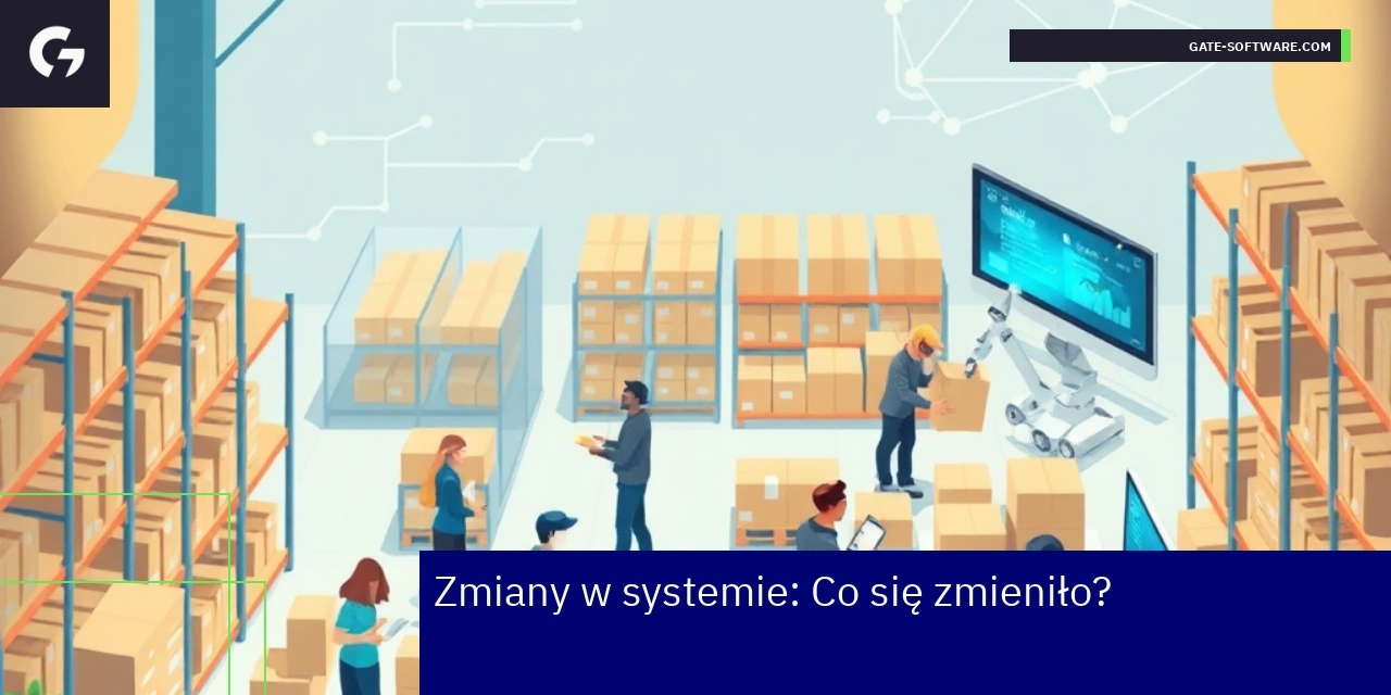 Grafika pokazująca aktualizacje i rozwój systemu