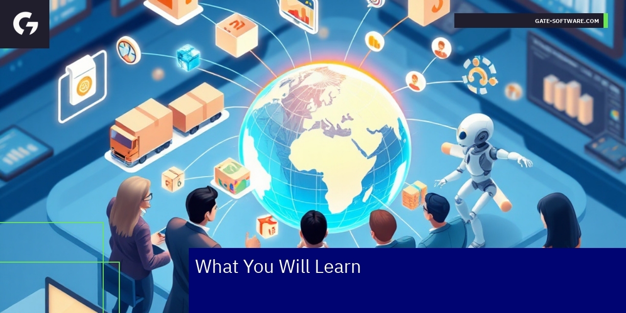 E-commerce technology icons and digital transformation