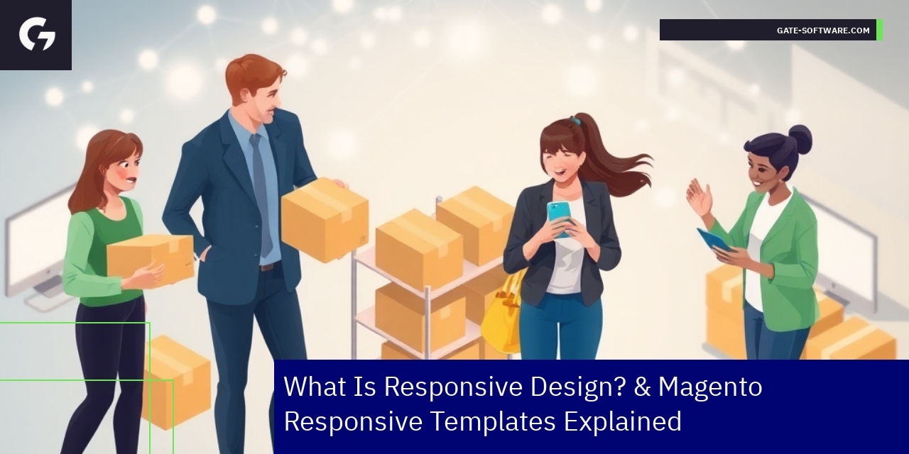 Responsive Design and Magento Templates Overview Website layout on desktop, tablet and mobile devices