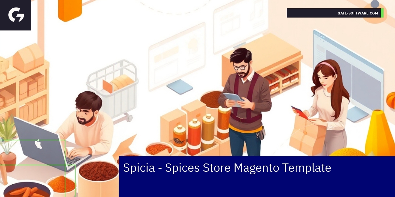 Magento 2 theme interface showcasing Spicia design