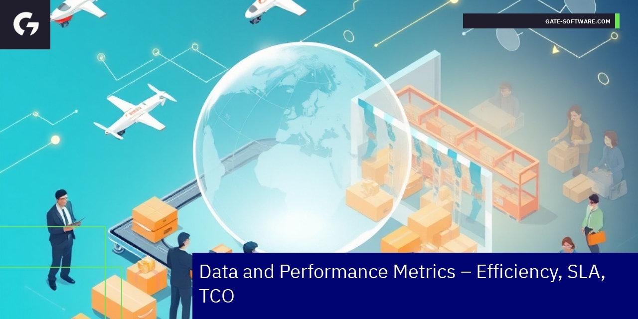 Dashboard showing efficiency and performance metrics