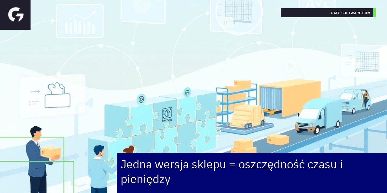 schemat zarządzania jedną wersją sklepu internetowego