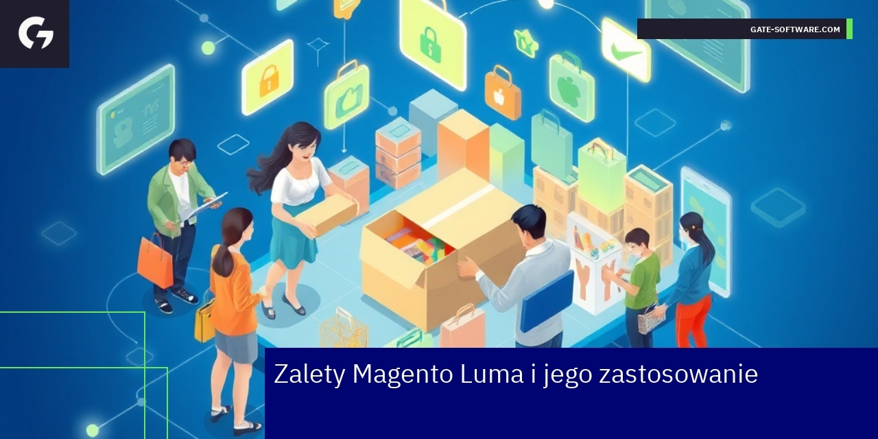 Szablon Magento Luma na ekranie komputera
