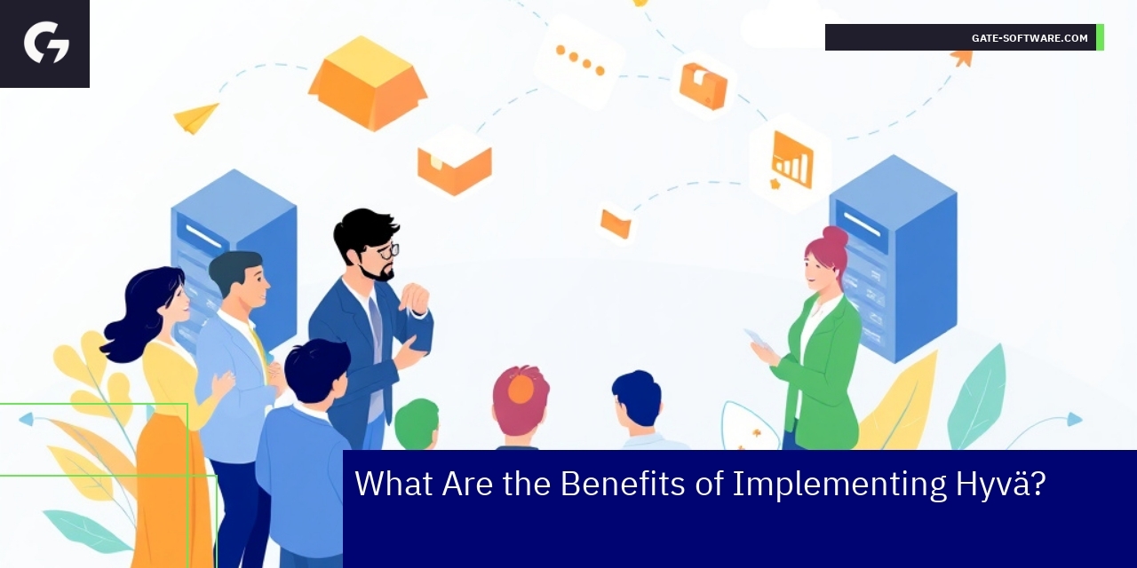 Illustration showing Hyvä frontend benefits and performance