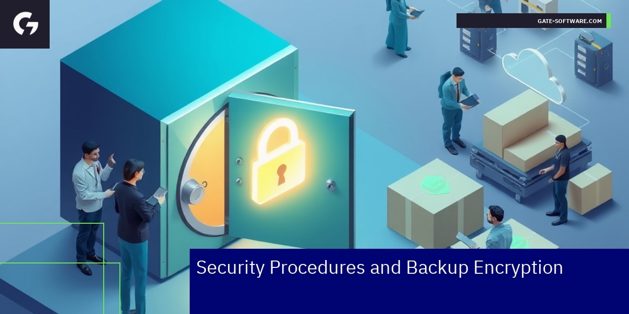 Diagram showing security layers and backup encryption