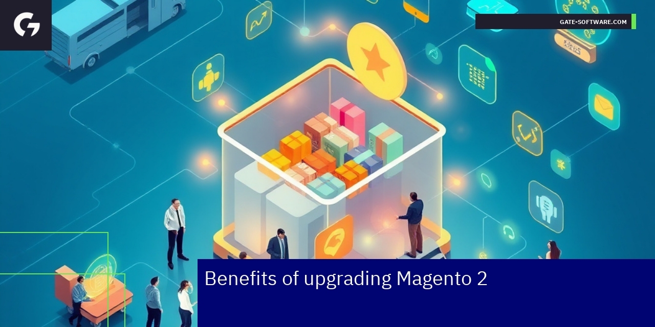 Magento 2 upgrade benefits and features illustration