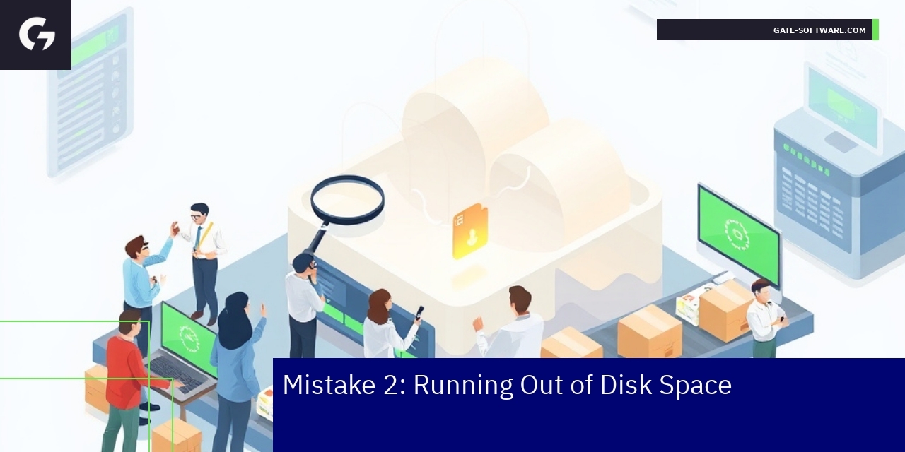 Magento errors and disk space management illustration