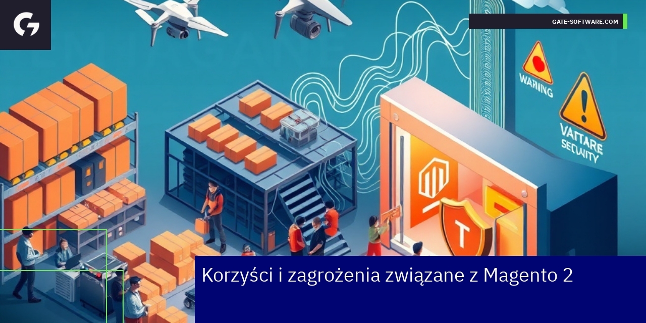 Schemat zalet i zagrożeń platformy Magento 2