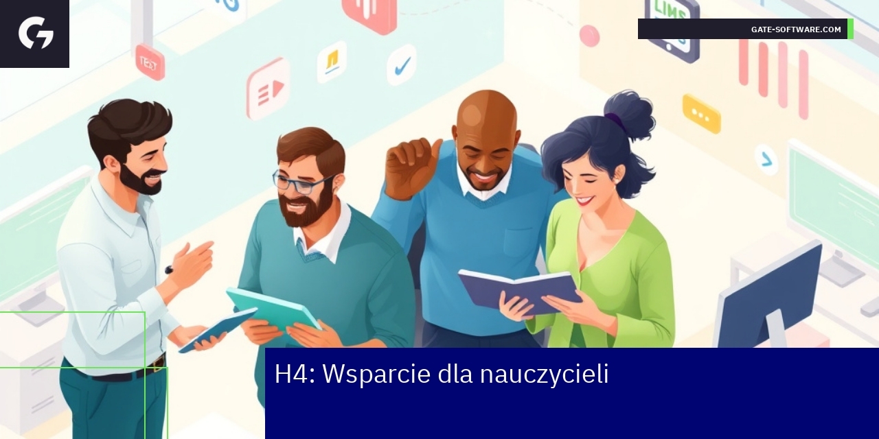Nauczyciel pracujący z interaktywną platformą edukacyjną