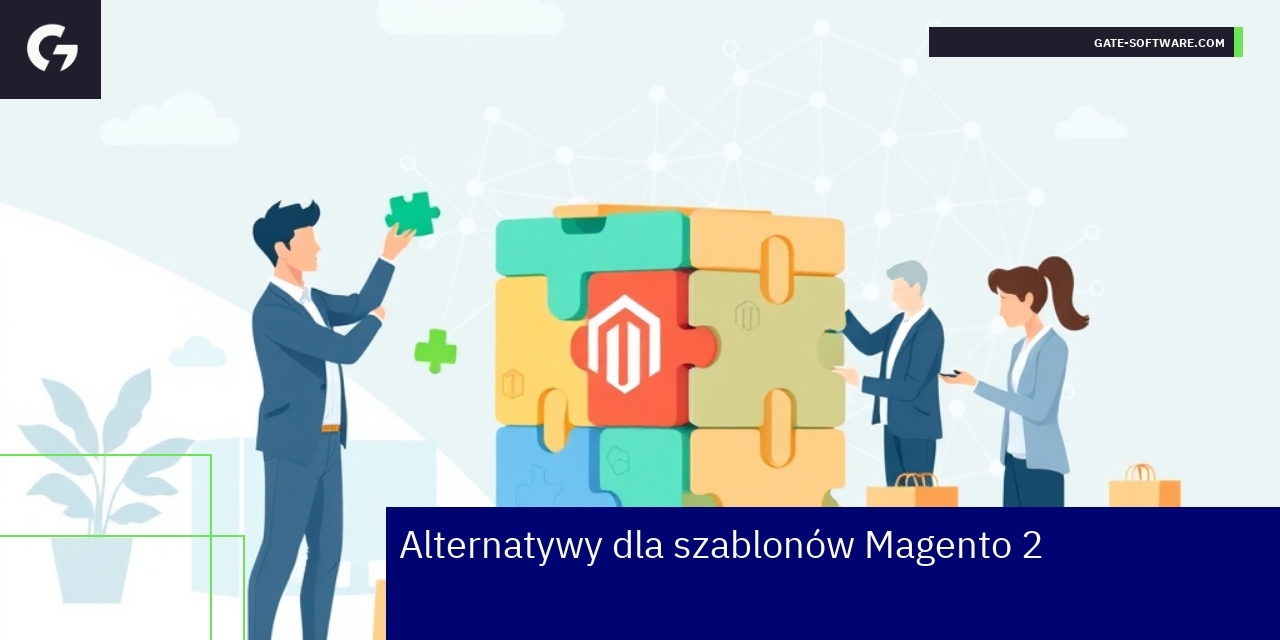 Alternatywy dla szablonów Magento 2 w e-commerce Schemat przedstawiający alternatywy szablonów Magento 2