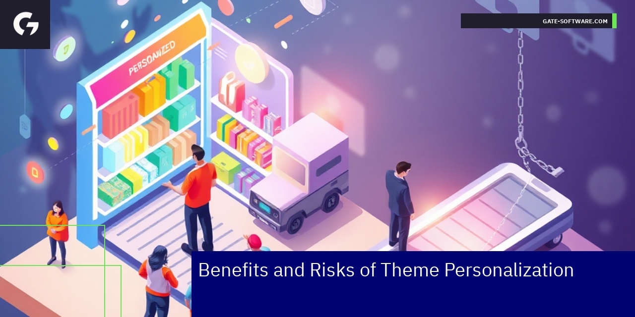 Benefits and Risks of Theme Personalization User interacting with personalized digital interface