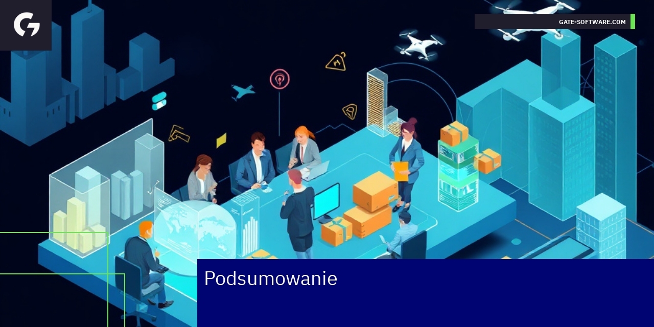 Grafika dotycząca rozwoju firm B2B i technologii