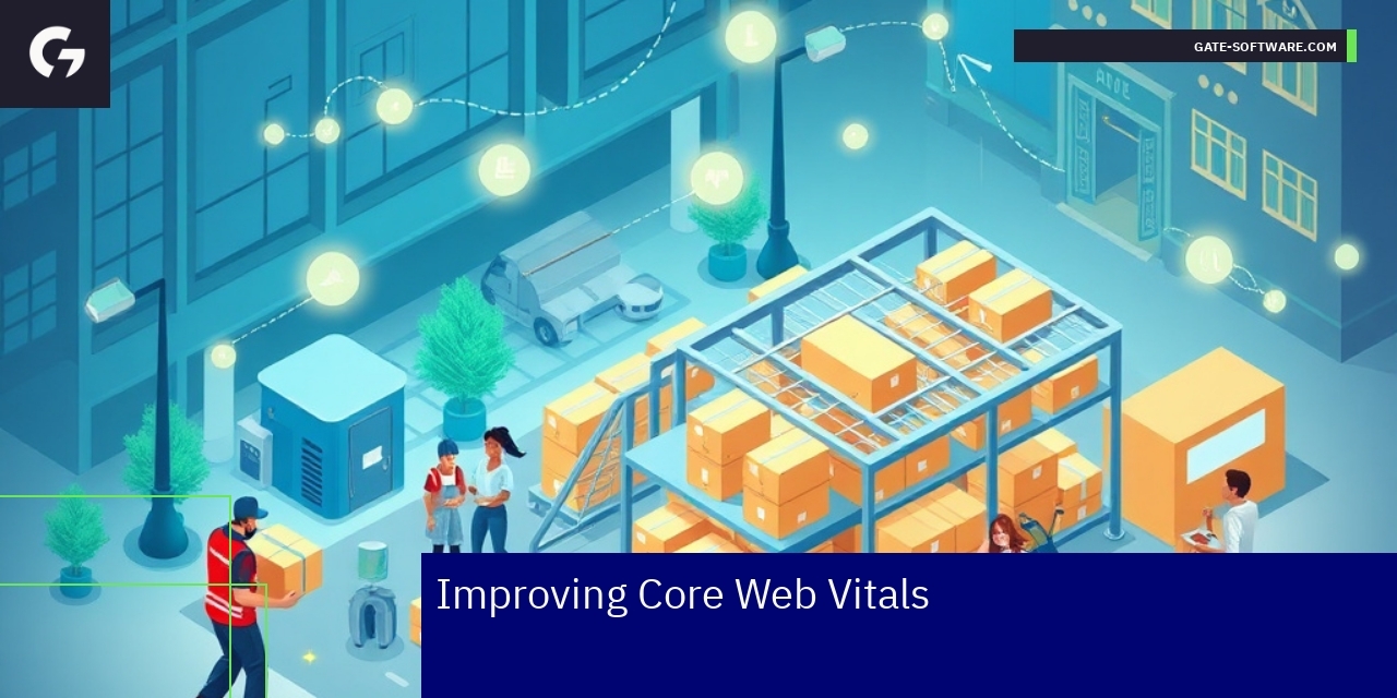Improving Core Web Vitals with Optimization Techniques Infographic illustrating web performance optimization methods