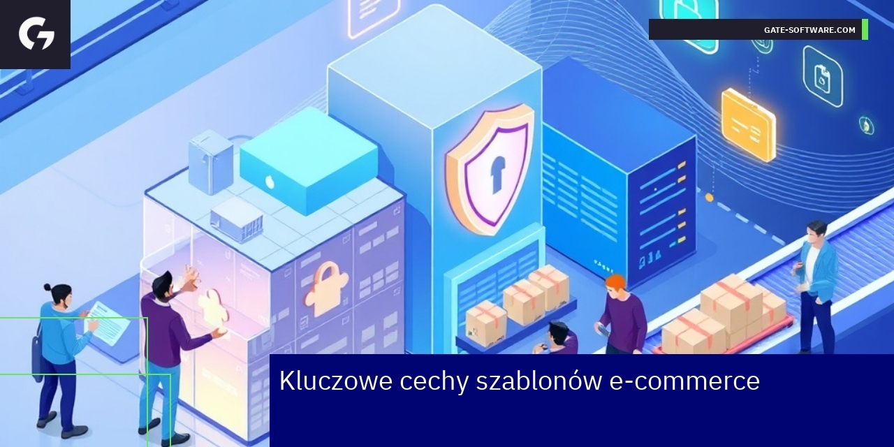 Kluczowe cechy szablonów e-commerce Hyva Schemat przedstawiający cechy szablonów Hyva