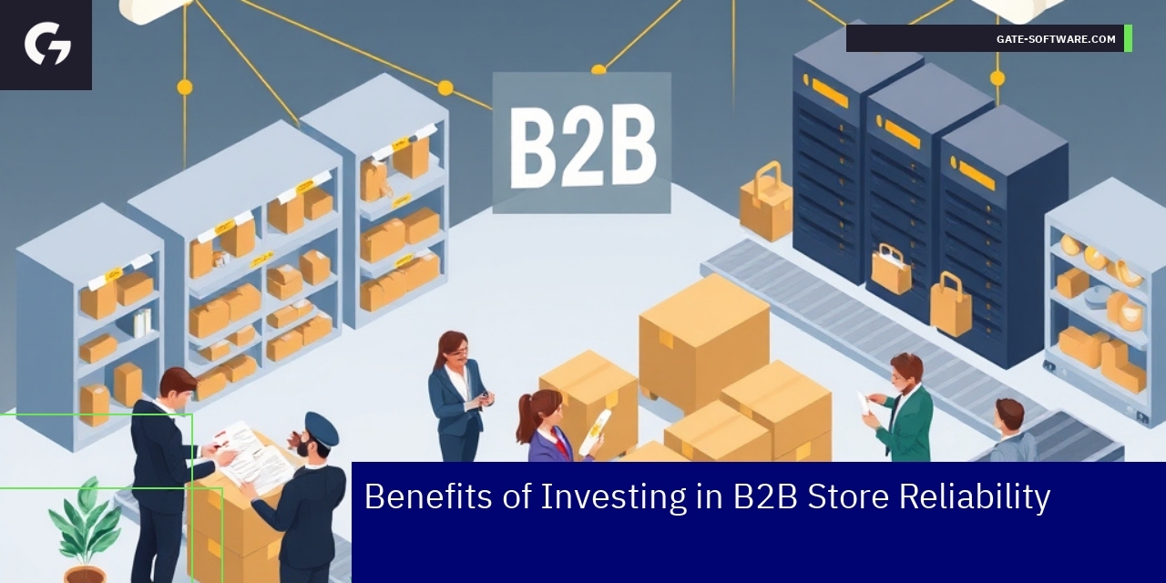 Diagram showing benefits of reliable B2B online store