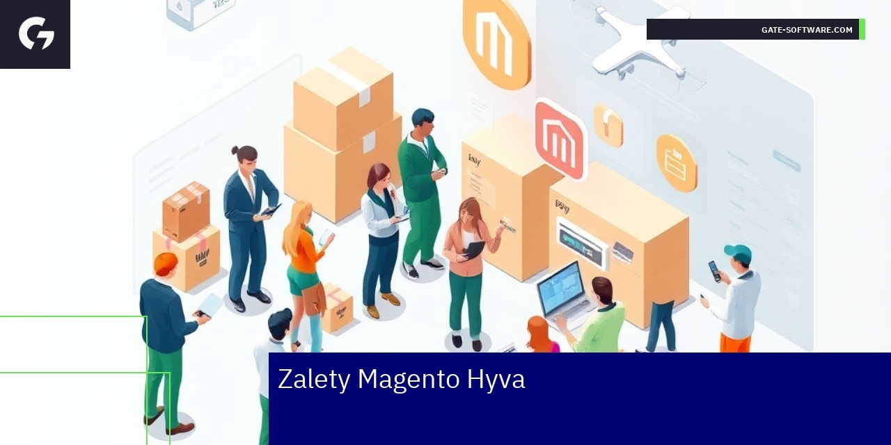 Schemat zalet i personalizacji motywu Magento Hyva