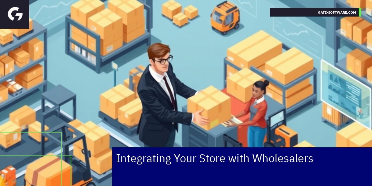 Illustration of ecommerce integration with wholesalers