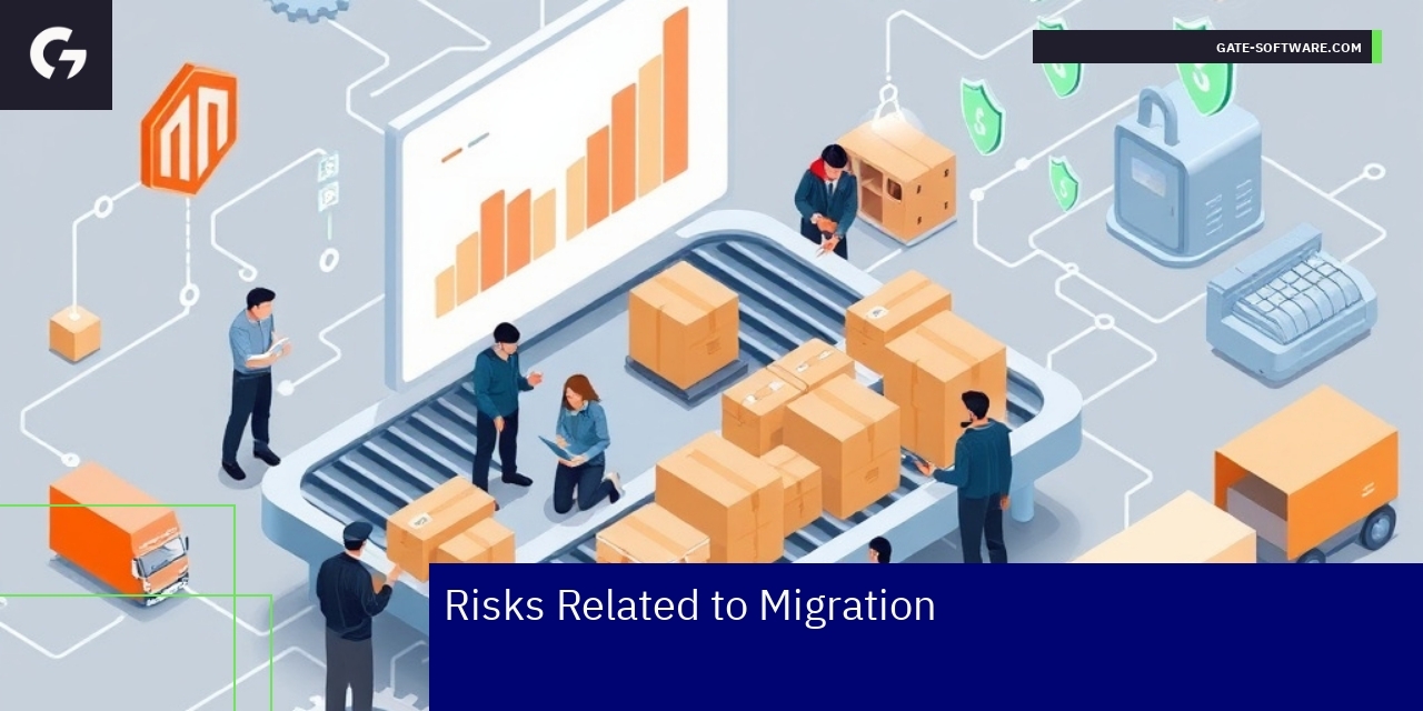 Graphic showing migration risks and solutions