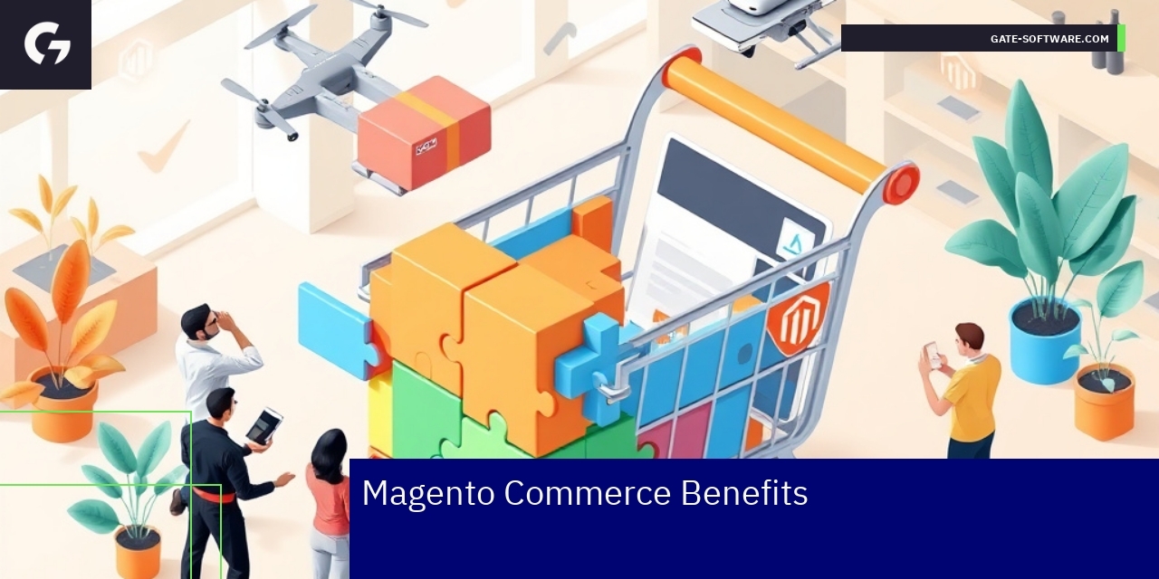 Magento Commerce features and online store interface